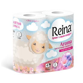 REINA Aroma бумага туалетная цветочная свежесть 2сл. 4рулона